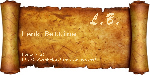 Lenk Bettina névjegykártya